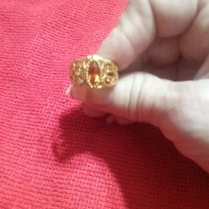 Dark gold topaz ring